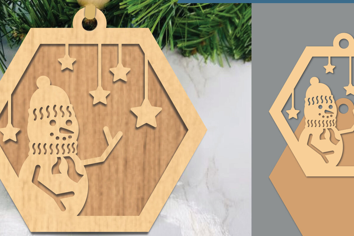 Intra απο ξύλο plywood 3mm-4mm πάχος – Στολίδι με χιονάνθρωπος Δίασταση  20x20 cm INTRAFABR-105774638