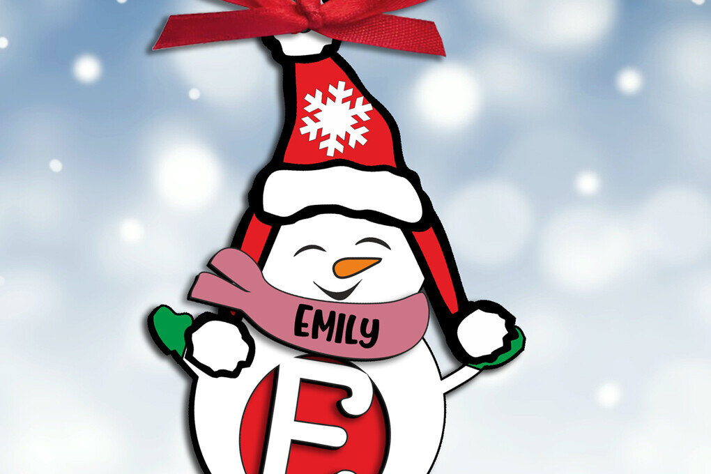 Intra απο ξύλο plywood 3mm-4mm πάχος – Στολίδι για το χριστουγεννιάτικο δέντρο του χιονάνθρωπου Δίασταση  20x20 cm INTRAFABR-109991620