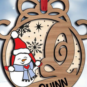 Intra απο ξύλο plywood 3mm-4mm πάχος – Snowman Letter Q Χριστουγεννιάτικες διακοπές Δίασταση  20x20 cm INTRAFABR-110708092