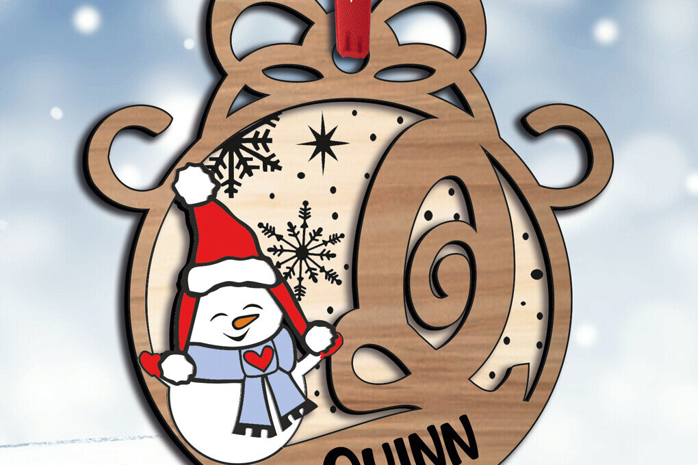 Intra απο ξύλο plywood 3mm-4mm πάχος – Snowman Letter Q Χριστουγεννιάτικες διακοπές Δίασταση  20x20 cm INTRAFABR-110708092