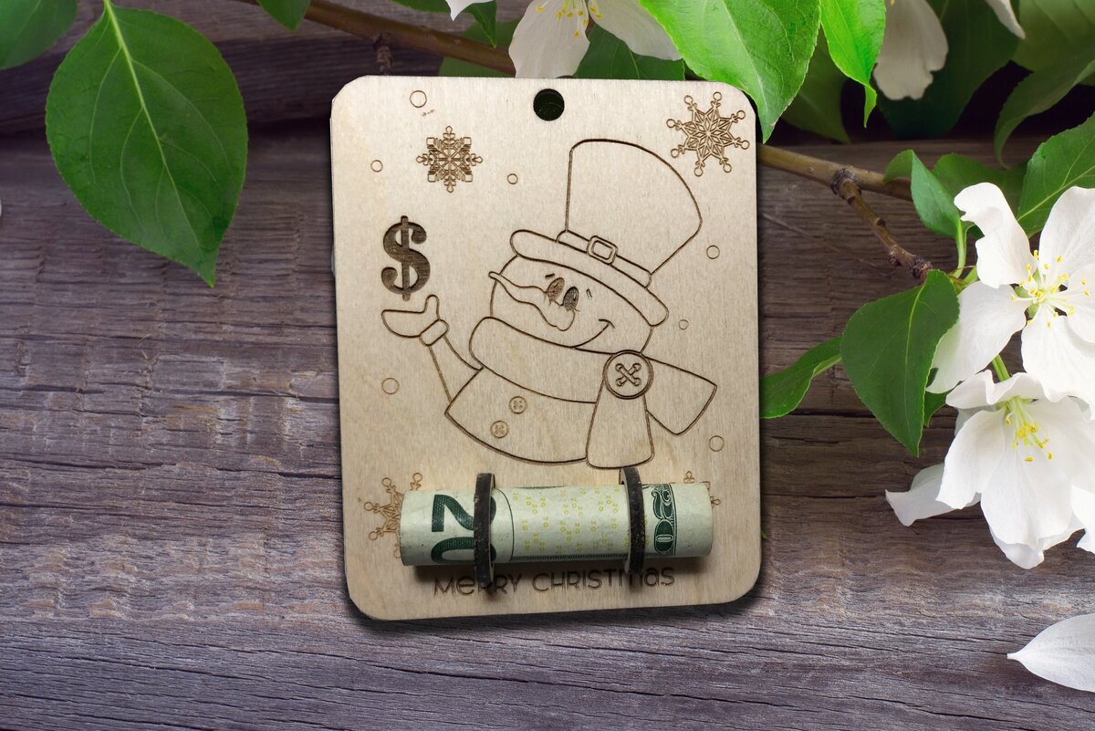 Intra απο ξύλο plywood 3mm-4mm πάχος – Κάτοχος χρημάτων χιονάνθρωπος Δίασταση  20x20 cm INTRAFABR-38013457