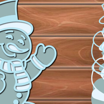 Intra απο ξύλο plywood 3mm-4mm πάχος – Χριστούγεννα πολυστρωματικά κομμένα αρχεία χιονάνθρωπος Δίασταση  20x20 cm INTRAFABR-17570838 - Image 1