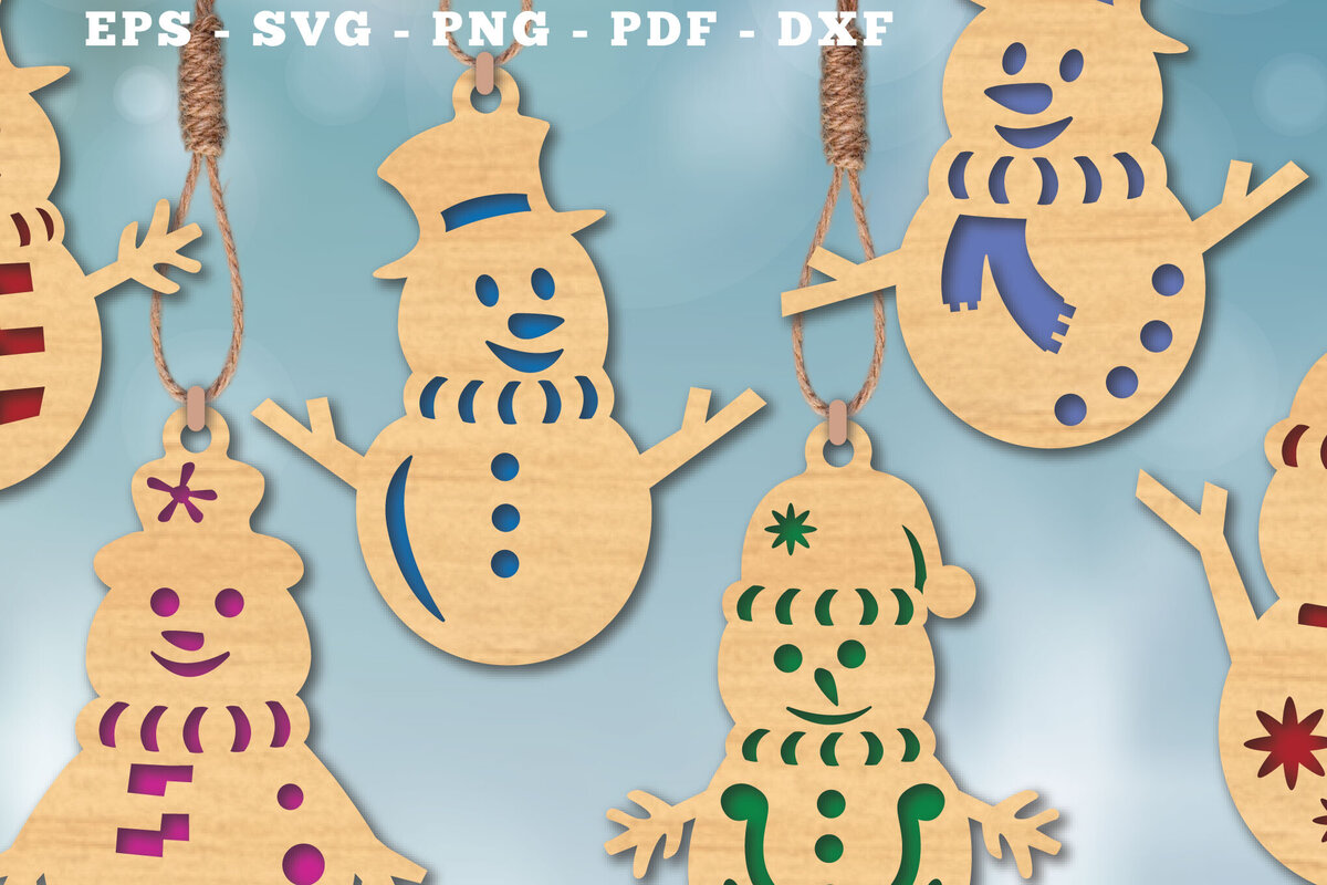 Intra απο ξύλο plywood 3mm-4mm πάχος – Συλλογή στολιδιών χιονάνθρωπος Δίασταση  20x20 cm INTRAFABR-112188811