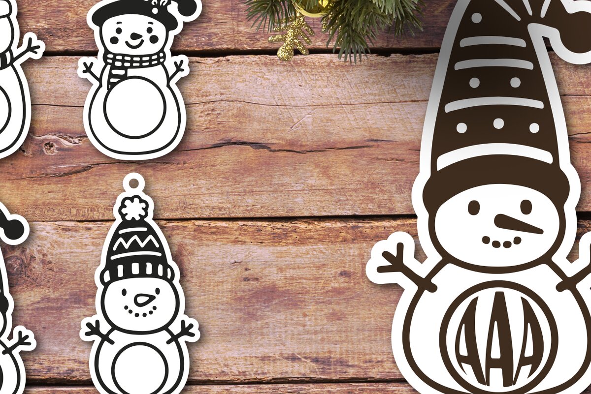 Intra απο ξύλο plywood 3mm-4mm πάχος – Στολίδι Χιονάνθρωπος | Χριστούγεννα με λέιζερ Δίασταση  20x20 cm INTRAFABR-110547052