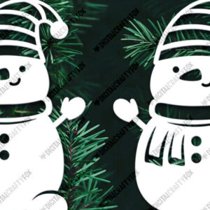 Intra απο ξύλο plywood 3mm-4mm πάχος – Snowman Paper Cut, Snowman Δίασταση  20x20 cm INTRAFABR-116424444