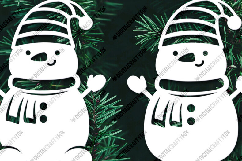 Intra απο ξύλο plywood 3mm-4mm πάχος – Snowman Paper Cut, Snowman Δίασταση  20x20 cm INTRAFABR-116424444