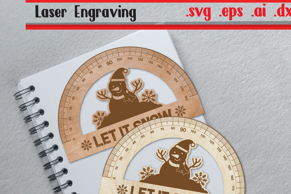 Intra απο ξύλο plywood 3mm-4mm πάχος – Snowman Ruler Arch - Ruler Protactor Δίασταση  20x20 cm INTRAFABR-111022918