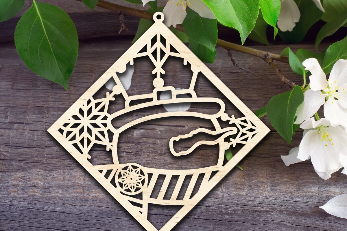 Intra απο ξύλο plywood 3mm-4mm πάχος – Στολίδι με νιφάδες χιονιού Δίασταση  20x20 cm INTRAFABR-35801922