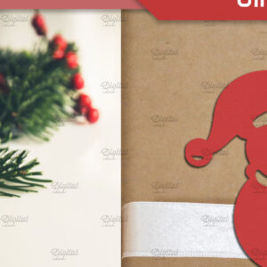 Intra απο ξύλο plywood 3mm-4mm πάχος – Χιονάνθρωπος. Χαρτί δώρου με κορδέλα Χριστουγέννων Δίασταση  20x20 cm INTRAFABR-83088878