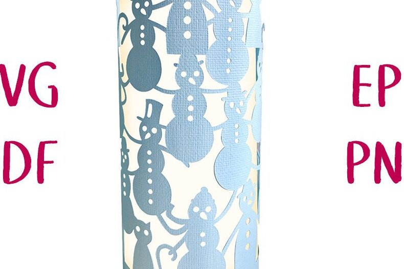 Intra απο ξύλο plywood 3mm-4mm πάχος – Snowman Winter Holidays Lantern Cut Δίασταση  20x20 cm INTRAFABR-43618549