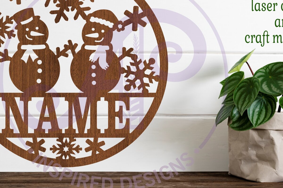 Intra απο ξύλο plywood 3mm-4mm πάχος – Χιονάνθρωποι Χριστουγεννιάτικο σύμβολο Laser Δίασταση  20x20 cm INTRAFABR-102151519