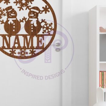 Intra απο ξύλο plywood 3mm-4mm πάχος – Χιονάνθρωποι Χριστουγεννιάτικο σύμβολο Laser Δίασταση  20x20 cm INTRAFABR-102151519 - Image 3