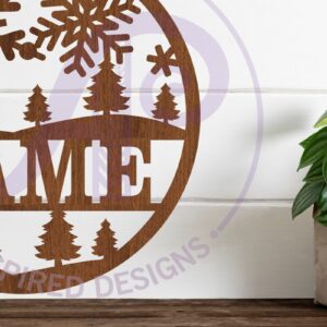 Intra απο ξύλο plywood 3mm-4mm πάχος – Χριστουγεννιάτικη πινακίδα Snowy Fields Δίασταση  20x20 cm INTRAFABR-100716925