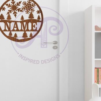 Intra απο ξύλο plywood 3mm-4mm πάχος – Χριστουγεννιάτικη πινακίδα Snowy Fields Δίασταση 20x20 cm INTRAFABR-100716925 - Image 3