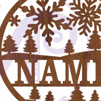 Intra απο ξύλο plywood 3mm-4mm πάχος – Χριστουγεννιάτικη πινακίδα Snowy Fields Δίασταση 20x20 cm INTRAFABR-100716925 - Image 4