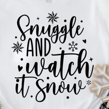 Intra απο ξύλο plywood 3mm-4mm πάχος – Snuggle and Watch It Snow Christmas Δίασταση  20x20 cm INTRAFABR-80546658 - Image 1