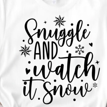 Intra απο ξύλο plywood 3mm-4mm πάχος – Snuggle and Watch It Snow Christmas Δίασταση  20x20 cm INTRAFABR-80546658 - Image 3