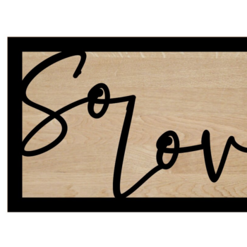 Intra απο ξύλο plywood 3mm-4mm πάχος – So Loved Sign Δίασταση  40x30 cm INTRAFABR-12455660 - Image 1