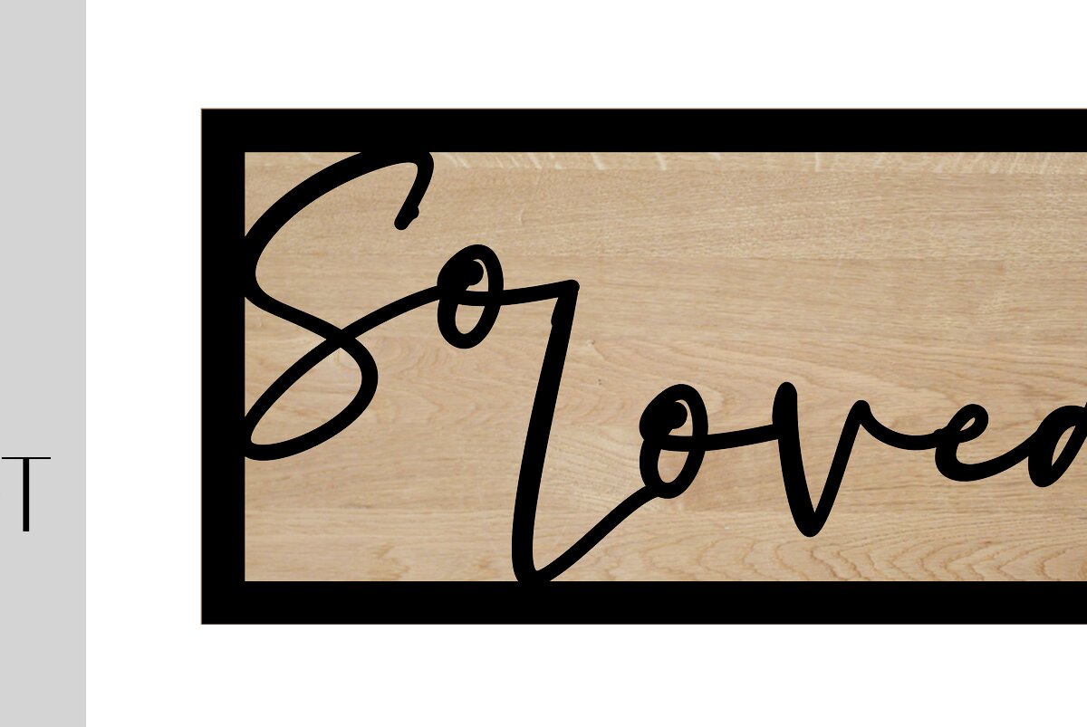 Intra απο ξύλο plywood 3mm-4mm πάχος – So Loved Sign Δίασταση  40x30 cm INTRAFABR-12455660