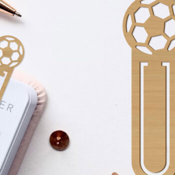 Intra απο ξύλο plywood 3mm-4mm πάχος – Μπάλα ποδοσφαίρου σελιδοδείκτης Papercut Δίασταση  20x20 cm INTRAFABR-97250934 - Image 1