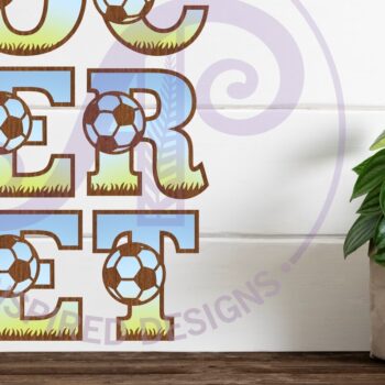 Intra απο ξύλο plywood 3mm-4mm πάχος – Μπάλα ποδοσφαίρου Γράμματα Alphabet Σετ X 26 Δίασταση 20x20 cm INTRAFABR-92085081 - Image 1