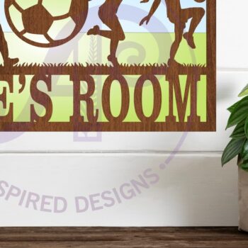 Intra απο ξύλο plywood 3mm-4mm πάχος – Ποδόσφαιρο Γυναίκα Παίκτρια Όνομα Σκηνής Σημάδι Δίασταση  20x20 cm INTRAFABR-93351273 - Image 1