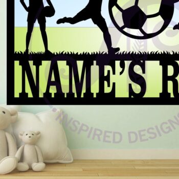 Intra απο ξύλο plywood 3mm-4mm πάχος – Ποδόσφαιρο Γυναίκα Παίκτρια Όνομα Σκηνής Σημάδι Δίασταση  20x20 cm INTRAFABR-93351273 - Image 2