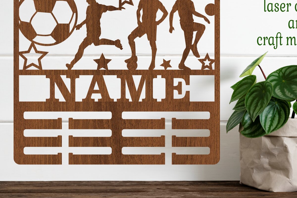 Intra απο ξύλο plywood 3mm-4mm πάχος – Κάτοχος μεταλλίου ποδοσφαίρου / ποδοσφαίρου Δίασταση  20x20 cm INTRAFABR-66504187