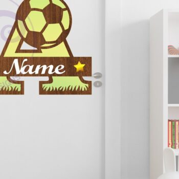 Intra απο ξύλο plywood 3mm-4mm πάχος – Πακέτο επιστολών μονογράμματος ποδοσφαίρου/ποδοσφαίρου Δίασταση  20x20 cm INTRAFABR-81959832 - Image 3