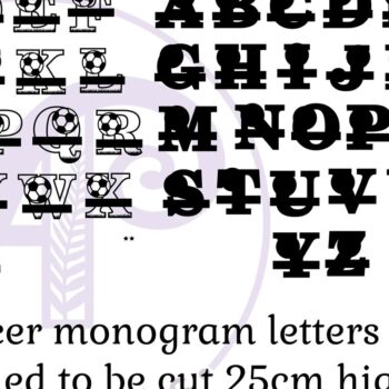 Intra απο ξύλο plywood 3mm-4mm πάχος – Πακέτο επιστολών μονογράμματος ποδοσφαίρου/ποδοσφαίρου Δίασταση  20x20 cm INTRAFABR-81959832 - Image 5