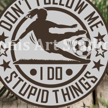 Intra απο ξύλο plywood 3mm-4mm πάχος – Ποδοσφαιρικό Κορίτσι, Γυναίκα Ποδοσφαιρίστρια Δίασταση  20x20 cm INTRAFABR-112220039 - Image 1