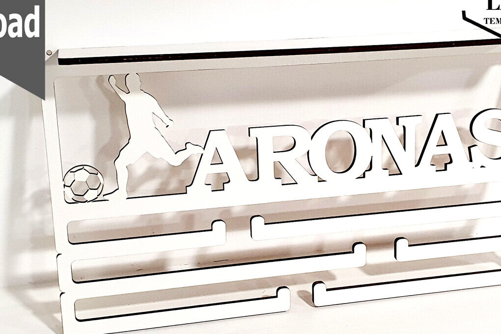 Intra απο ξύλο plywood 3mm-4mm πάχος – Κάτοχος μεταλλίου ποδοσφαίρου | Δίασταση  20x20 cm INTRAFABR-115929764