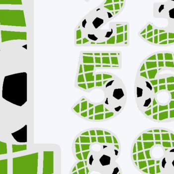 Intra απο ξύλο plywood 3mm-4mm πάχος – Αριθμοί ποδοσφαίρου Δίασταση  20x20 cm INTRAFABR-54719051 - Image 2