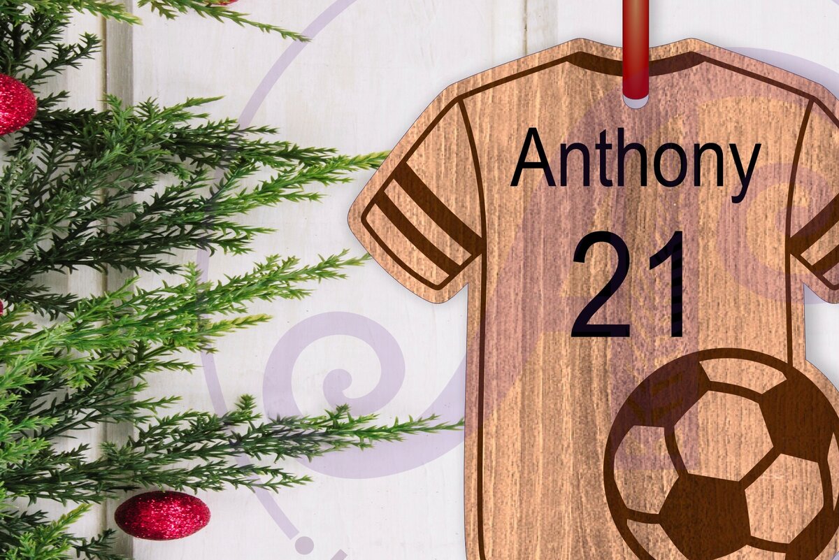 Intra απο ξύλο plywood 3mm-4mm πάχος – Χριστουγεννιάτικη διακόσμηση ποδοσφαίρου Δίασταση  20x20 cm INTRAFABR-117667159