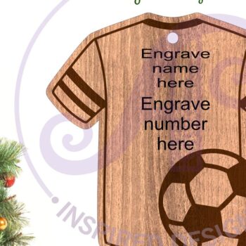 Intra απο ξύλο plywood 3mm-4mm πάχος – Χριστουγεννιάτικη διακόσμηση ποδοσφαίρου Δίασταση 20x20 cm INTRAFABR-117667159 - Image 2