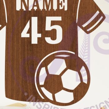 Intra απο ξύλο plywood 3mm-4mm πάχος – Ποδοσφαιρική μπλούζα με όνομα Δίασταση  20x20 cm INTRAFABR-116552243 - Image 2