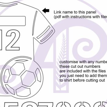 Intra απο ξύλο plywood 3mm-4mm πάχος – Ποδοσφαιρική μπλούζα με όνομα Δίασταση  20x20 cm INTRAFABR-116552243 - Image 6