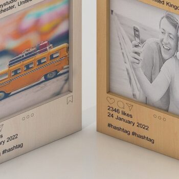 Intra απο ξύλο plywood 3mm-4mm πάχος – Social Instagram Frame Plans Δίασταση 45x45 cm INTRAFABR-37058792 - Image 1