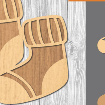 Intra απο ξύλο plywood 3mm-4mm πάχος – Κάλτσες Διακόσμηση Δίασταση  20x20 cm INTRAFABR-109511848 - Image 1