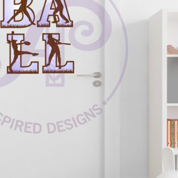 Intra απο ξύλο plywood 3mm-4mm πάχος – Επιστολή σιλουέτας παίκτριας σόφτμπολ Δίασταση  20x20 cm INTRAFABR-90121232 - Image 5