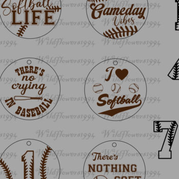 Intra απο ξύλο plywood 3mm-4mm πάχος – Αρχείο κοπής με λέιζερ μπρελόκ Softball Δίασταση  5x5 cm INTRAFABR-47040527 - Image 2