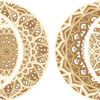 Intra απο ξύλο plywood 3mm-4mm πάχος – Solar Eclipse Wall Art Ήλιος και Σελήνη Δίασταση  40x30 cm INTRAFABR-71774483 - Image 7