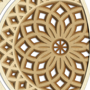 Intra απο ξύλο plywood 3mm-4mm πάχος – Solar Eclipse Wall Art Ήλιος και Σελήνη Δίασταση  40x30 cm INTRAFABR-71774483 - Image 8