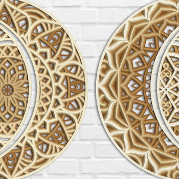 Intra απο ξύλο plywood 3mm-4mm πάχος – Solar Eclipse Wall Art Ήλιος και Σελήνη Δίασταση  40x30 cm INTRAFABR-71774483 - Image 10