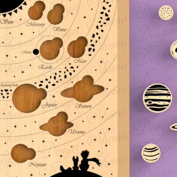 Intra απο ξύλο plywood 3mm-4mm πάχος – Εκπαιδευτικό Συμβούλιο Ηλιακού Συστήματος Δίασταση 20x20 cm INTRAFABR-46884468 - Image 2
