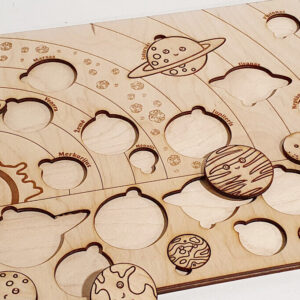 Intra απο ξύλο plywood 3mm-4mm πάχος – Solar System Παιχνίδι κοπής με λέιζερ για παιδιά Δίασταση  20x20 cm INTRAFABR-87696612