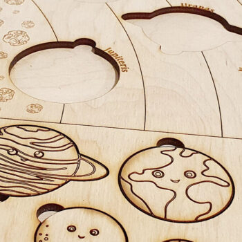 Intra απο ξύλο plywood 3mm-4mm πάχος – Solar System Παιχνίδι κοπής με λέιζερ για παιδιά Δίασταση  20x20 cm INTRAFABR-87696612 - Image 6