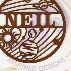 Intra απο ξύλο plywood 3mm-4mm πάχος – Όνομα ηλιακού συστήματος Wall Art Sign, Δίασταση  40x30 cm INTRAFABR-113412140