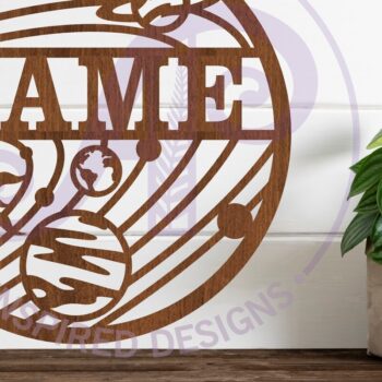 Intra απο ξύλο plywood 3mm-4mm πάχος – Όνομα ηλιακού συστήματος Wall Art Sign, Δίασταση  40x30 cm INTRAFABR-113412140 - Image 2