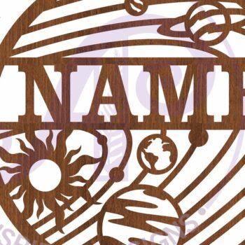 Intra απο ξύλο plywood 3mm-4mm πάχος – Όνομα ηλιακού συστήματος Wall Art Sign, Δίασταση  40x30 cm INTRAFABR-113412140 - Image 4